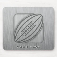 Brushed Metal-look Rugby Mousepads