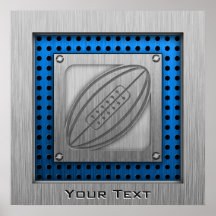 Brushed Metal-look Rugby Print