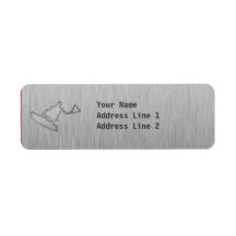 Brushed Metal-look Wakeboarder Labels