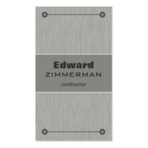 Brushed Metal: Silver Textured Business Card