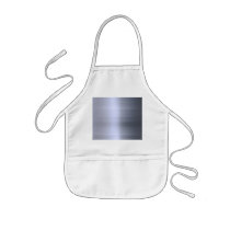 Brushed Silver Metal Textured Apron