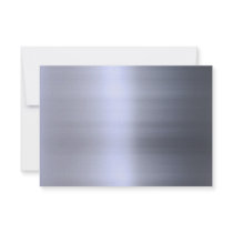 Brushed Silver Metal Textured Personalized Announcements