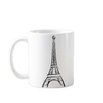 Brushstroke Eiffel Tower Mugs