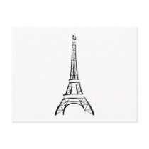 Brushstroke Eiffel Tower Postcards