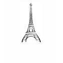 Brushstroke Eiffel Tower t-shirts