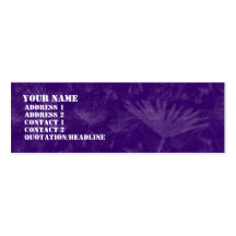 Brushy Rock Dandylion Clock - Purple Business Cards
