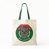Brussels Griffon Christmas Tote Bags