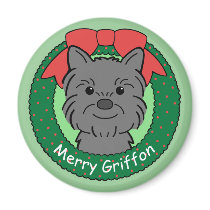 Brussels Griffon Christmas Magnets