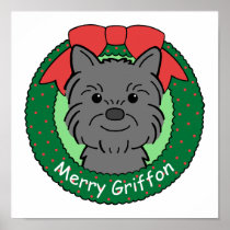 Brussels Griffon Christmas Posters