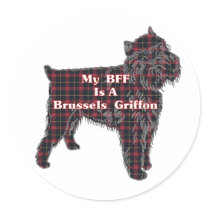 Brussels Griffon Gifts Round Sticker