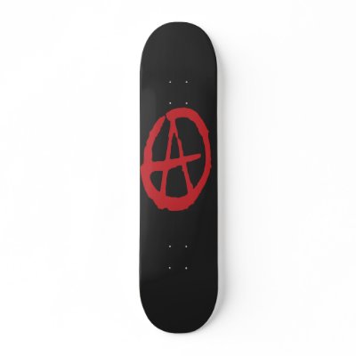 Brutal Red & Black Anarchy Skateboard Decks by mannysThoughts