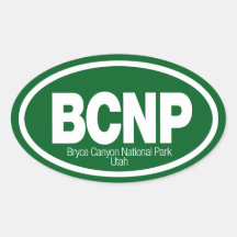 Bryce Canyon National Park Oval Stickers