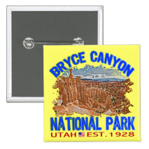 Bryce Canyon National Park, Utah Pinback Buttons