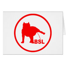 BSL PITBULL GREETING CARD