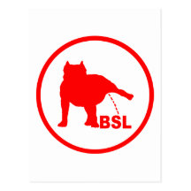 BSL PITBULL POSTCARD