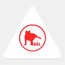BSL PITBULL TRIANGLE STICKERS