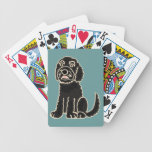 BT- Black Labradoodle Playing Cards