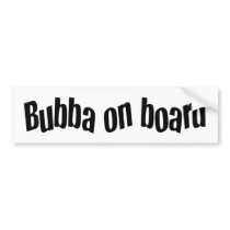 Buba On Board Bumper Sticker bumper stickers