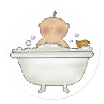 Bubble Bath Baby Stickers