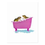 Bubble bath for pet frogs post cards