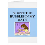bubble bath lovers greeting card
