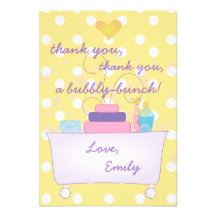 Bubble Bath Party Custom Announcements