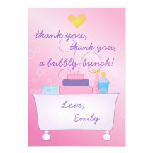 Bubble Bath Party Custom Invitations