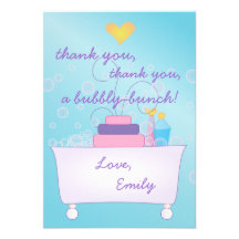 Bubble Bath Party Personalized Announcement