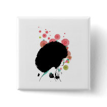 Bubble Bee Pinback Buttons