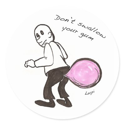 Bubble Butt 3 inch round sticker by volsungaloop