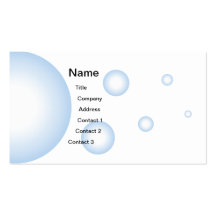 Bubble design business card