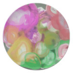Bubble Flowers - Colourful Abstract Design Dinner Plates