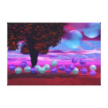 Bubble Garden - Rose and Azure Wisdom Stretched Canvas Prints