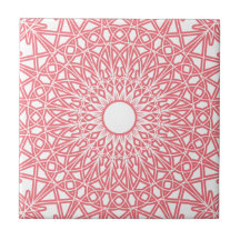 Bubble Gum Pink Crocheted Lace Tile