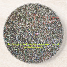 Bubble Gum Wall - Seattle Washington Market Beverage Coasters