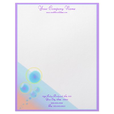 Bubble Letterhead by orglioness