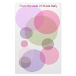 Bubble Pinks Personalized Stationary Customized Stationery