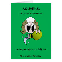 Bubble Scope Aquarius Greeting Card