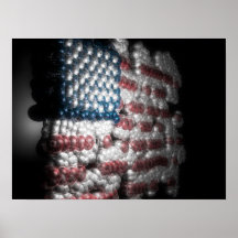 BubbleAmericanFlag2007-12-17b Posters
