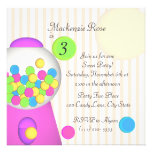 Bubblegum Candy Birthday Personalized Invitation
