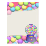 Bubblegum Gumballs and Machine Post Card