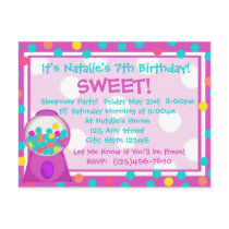 Bubblegum Treat Invitation Post Cards