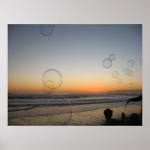 Bubbles at Sunset Print