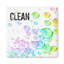 bubbles clen dirty Dishwasher Magnets