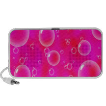 Bubbles On Pink Background iPhone Speakers
