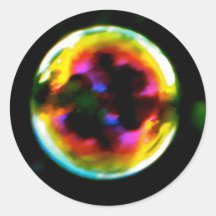 bubbles round stickers