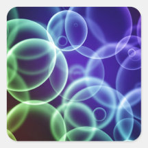 Bubbles Square Stickers
