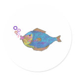 Bubbles Round Sticker