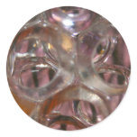 Bubbles , Water beads close up orange clear Round Stickers