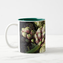 Bubbling Blue Pot of Artichokes Mugs